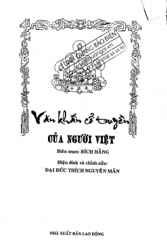VĂN KHẤN CỔ TRUYỀN CỦA NGƯỜI VIỆT